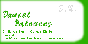 daniel malovecz business card